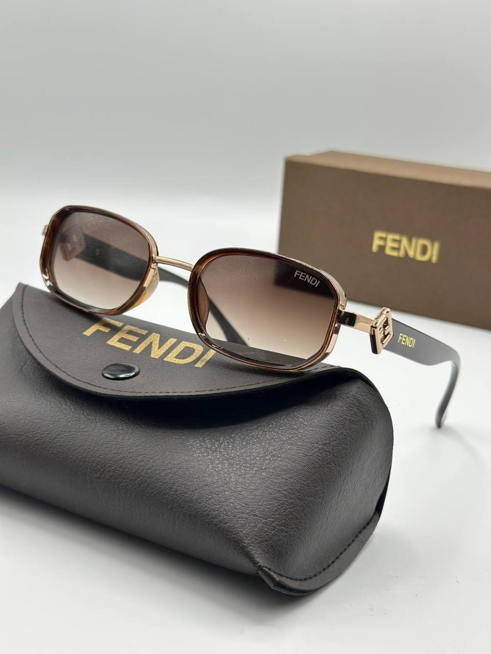 Fendi Unisex Kahverengi İthal Güneş Gözlük  