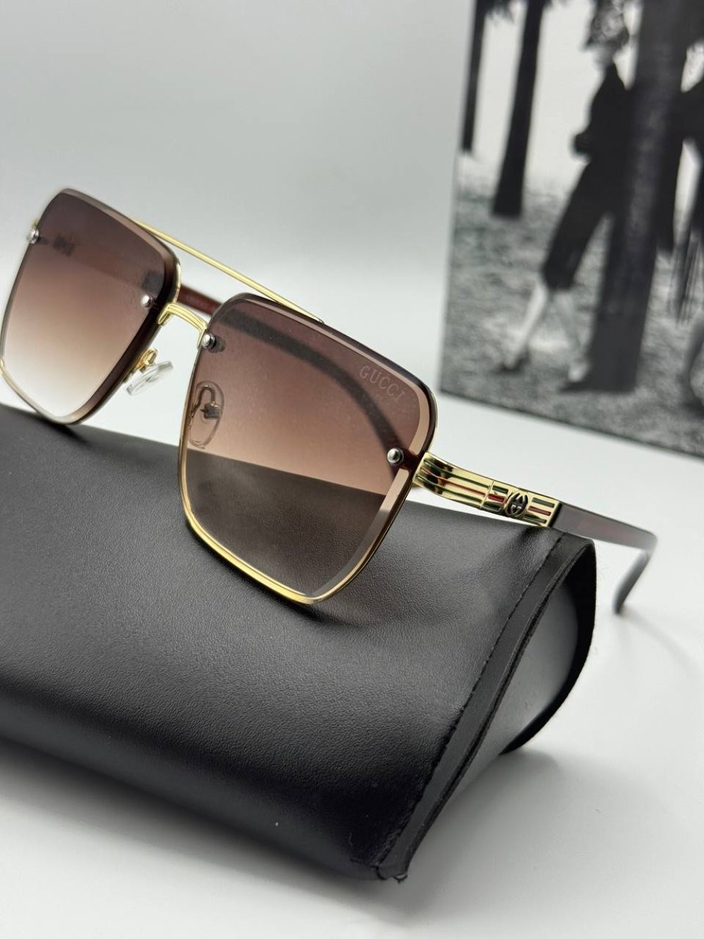 Gucci Kahverengi İthal Erkek Güneş Gözlüğü  