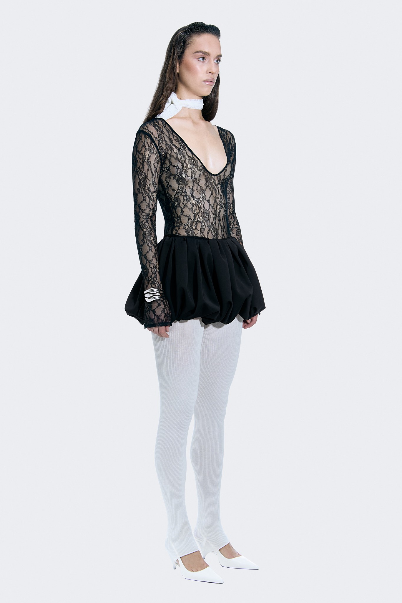 Siena Lace Balloon Mini Dress