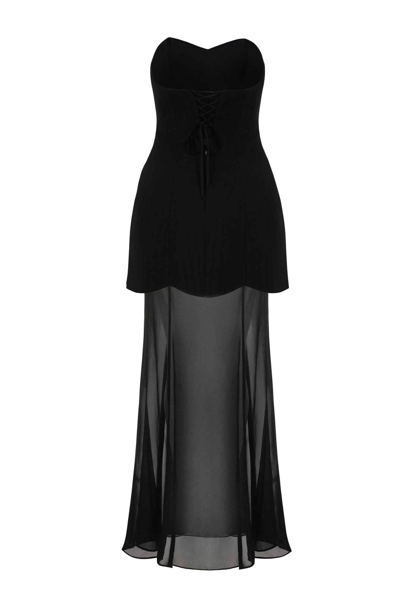 Velma Black Dress with chiffon Skirt