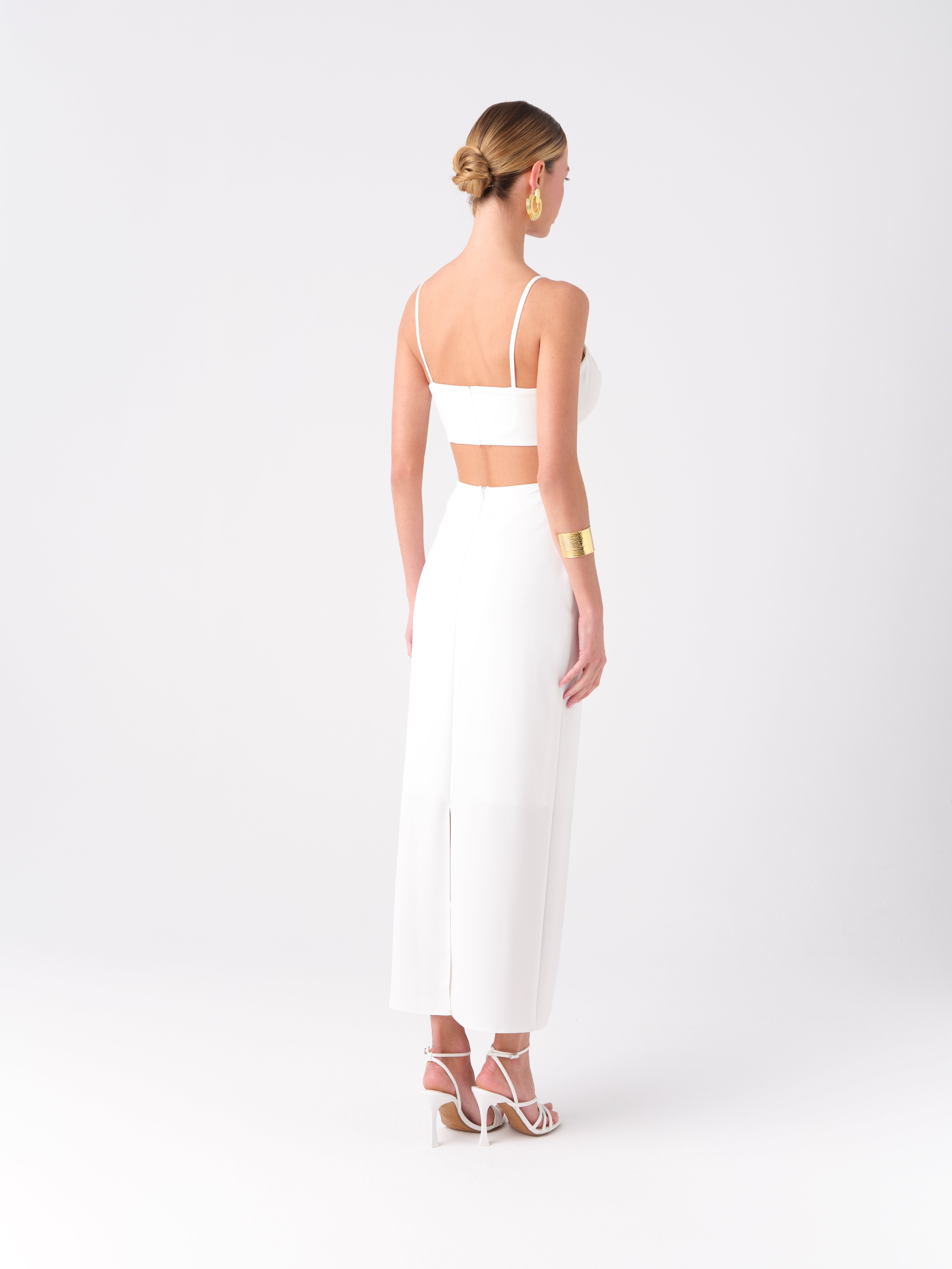 Rosalia Midi Dress in White