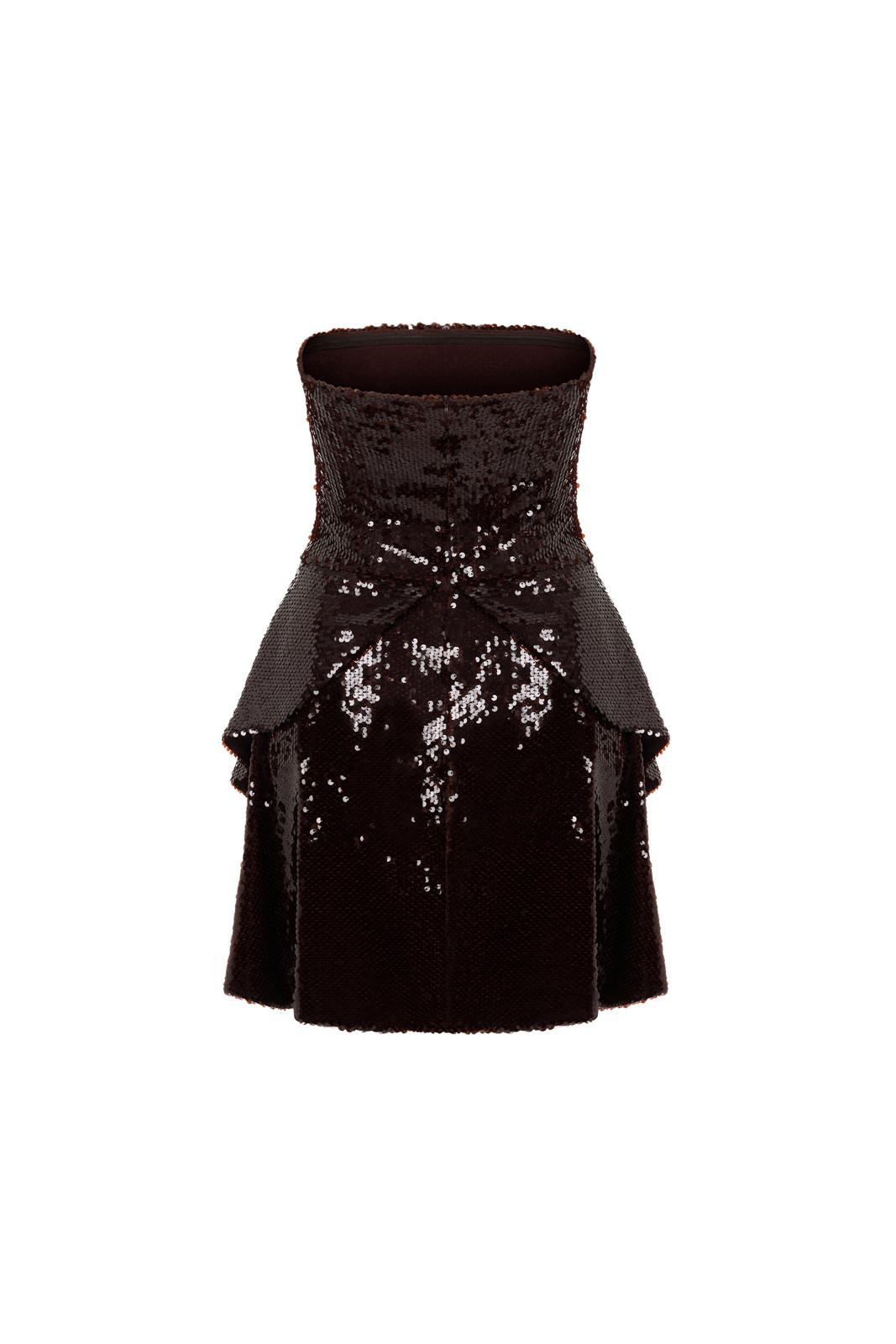 Talia Sequin Brown Dress