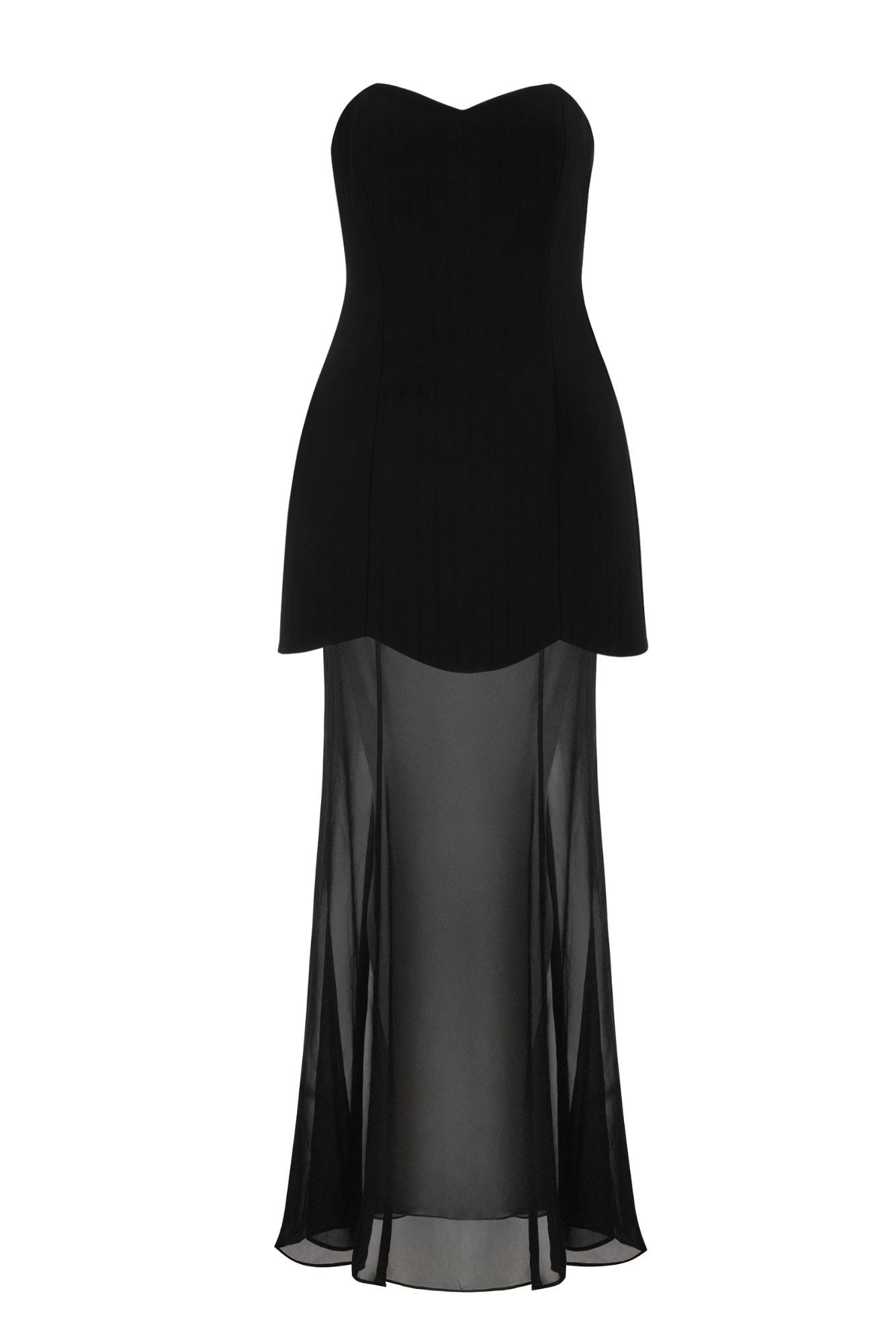 Velma Black Dress with chiffon Skirt