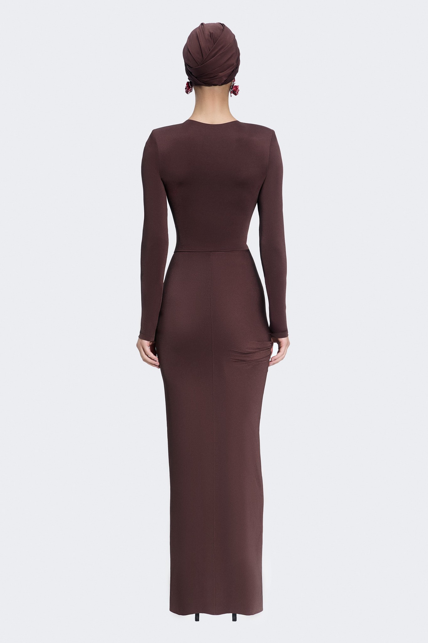 Albor Brown Maxi Dress