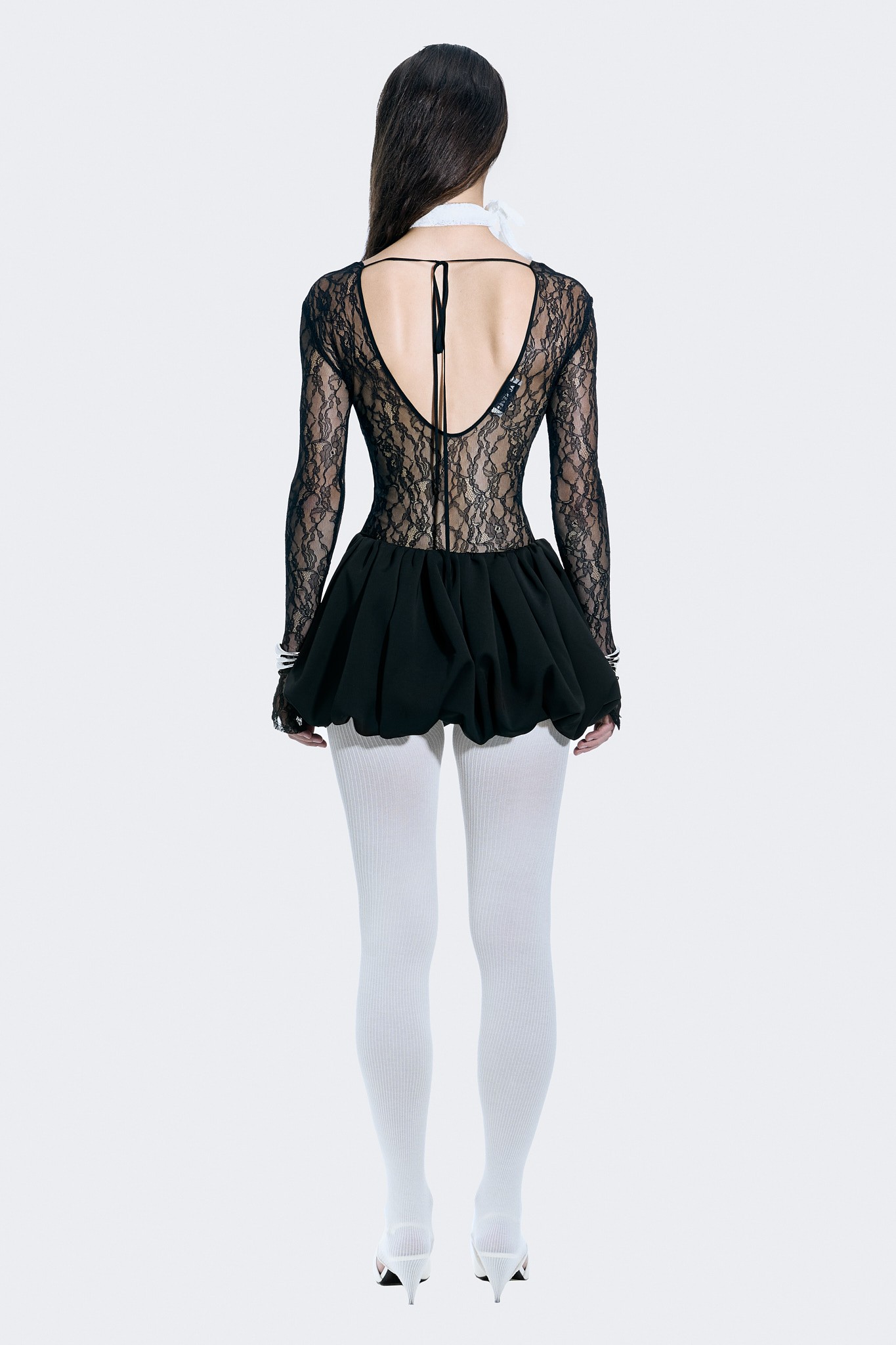 Siena Lace Balloon Mini Dress