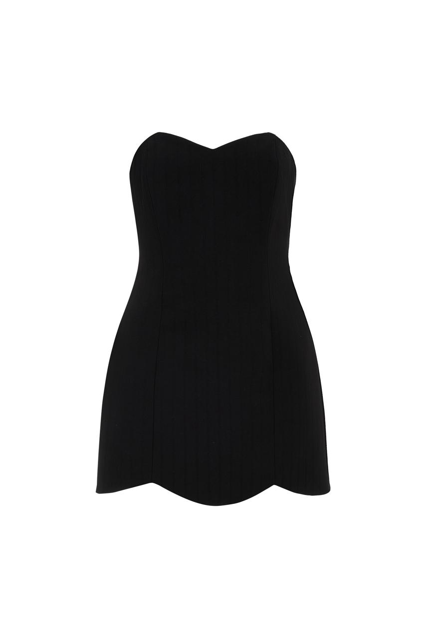 Velma Black Dress with chiffon Skirt