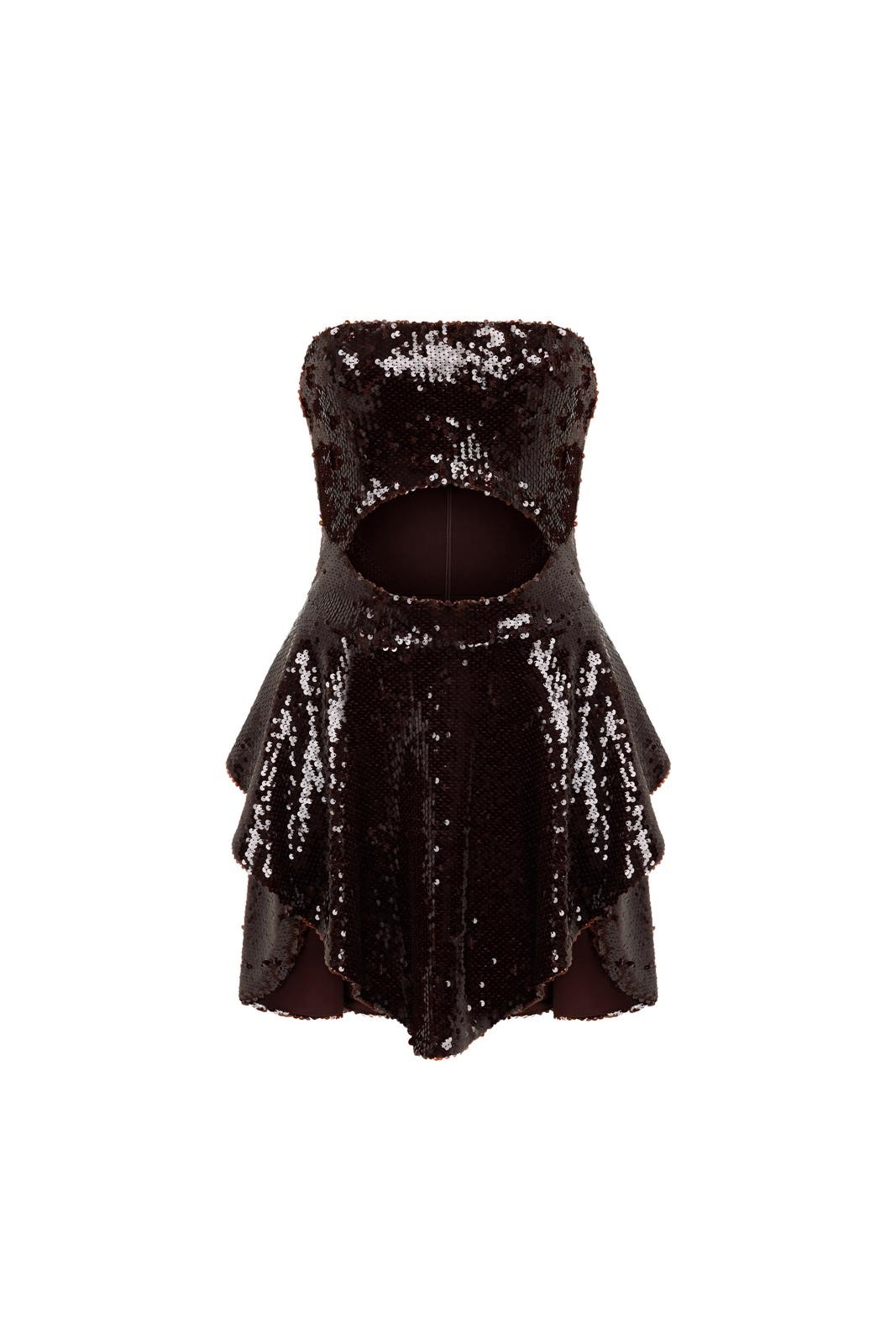 Talia Sequin Brown Dress