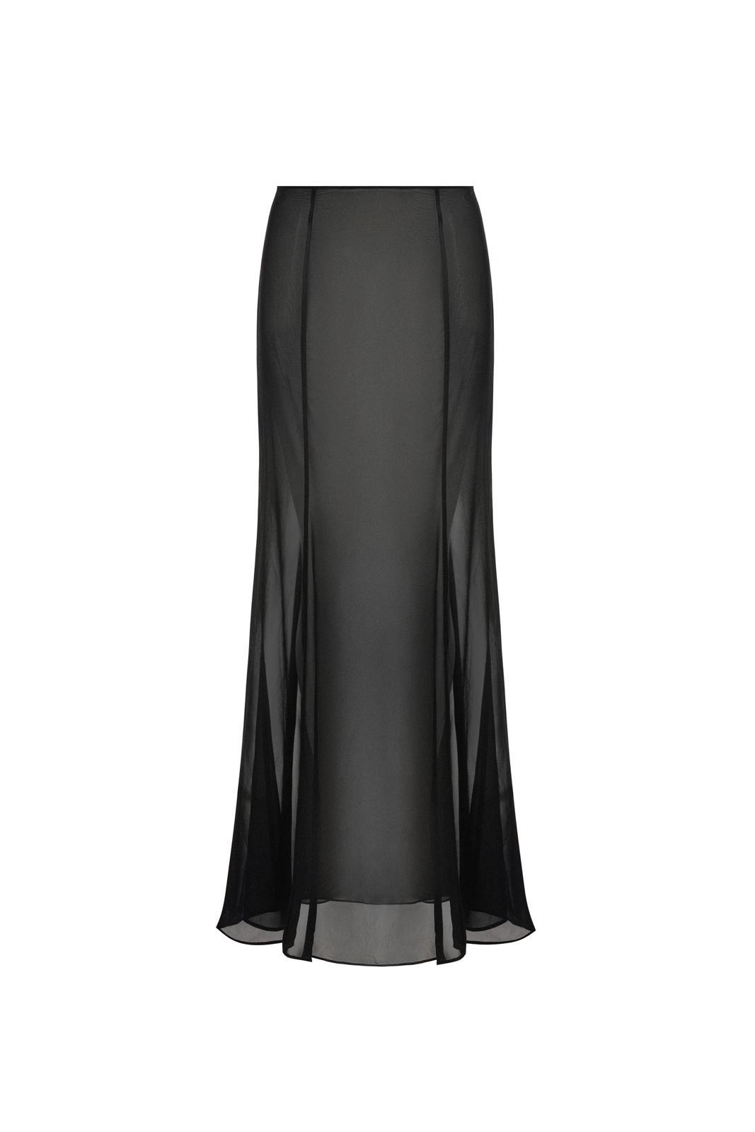 Velma Black Dress with chiffon Skirt