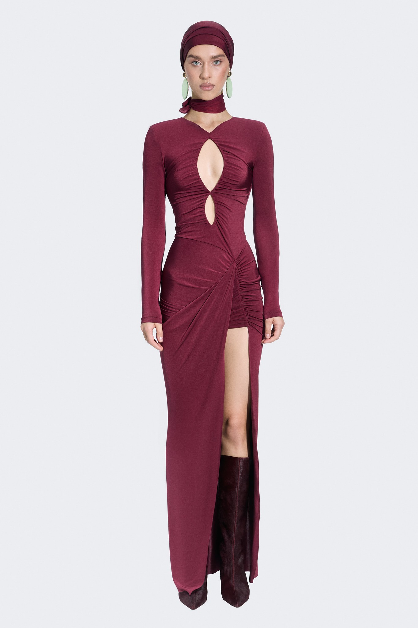 Noche Burgundy Maxi Dress