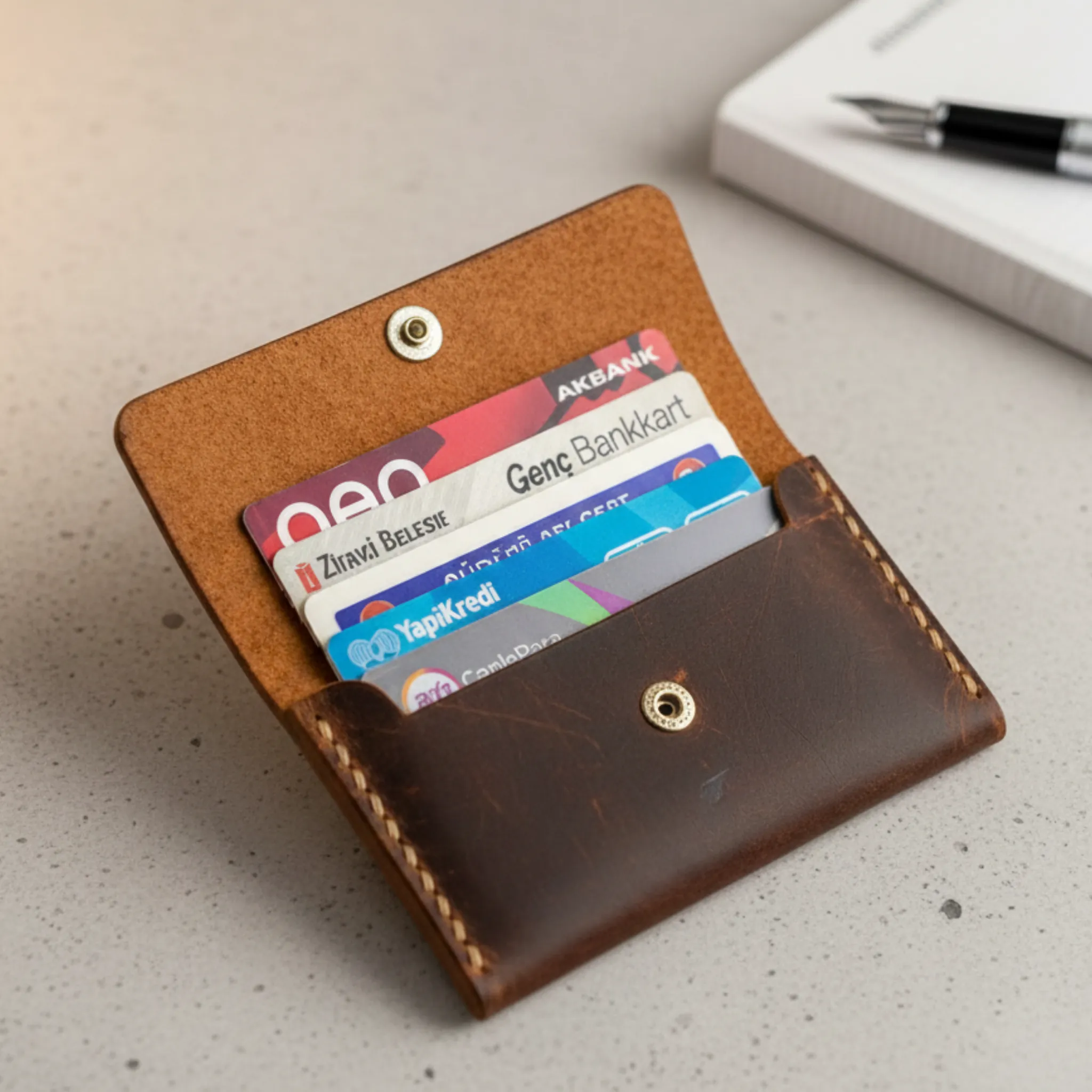 Rustic Snap Kartlık - Kahverengi