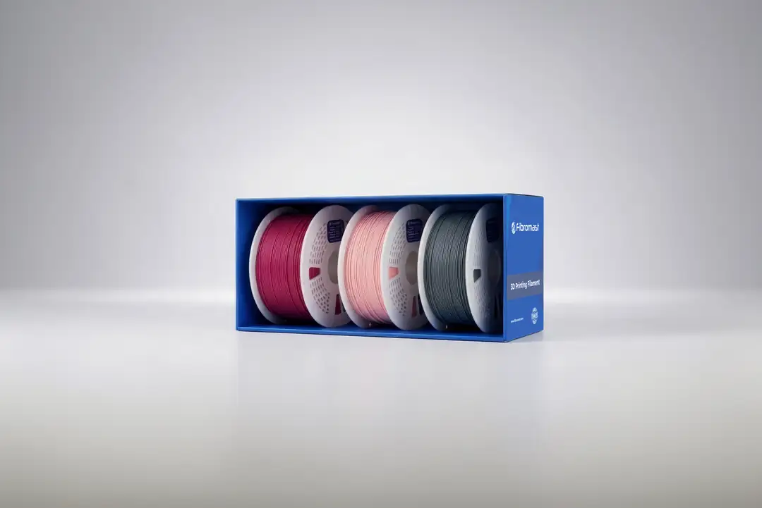 Fibromast Rose Edition 3'lü PLA Filament Seti Açık Pembe Magenta Demir Grisi
