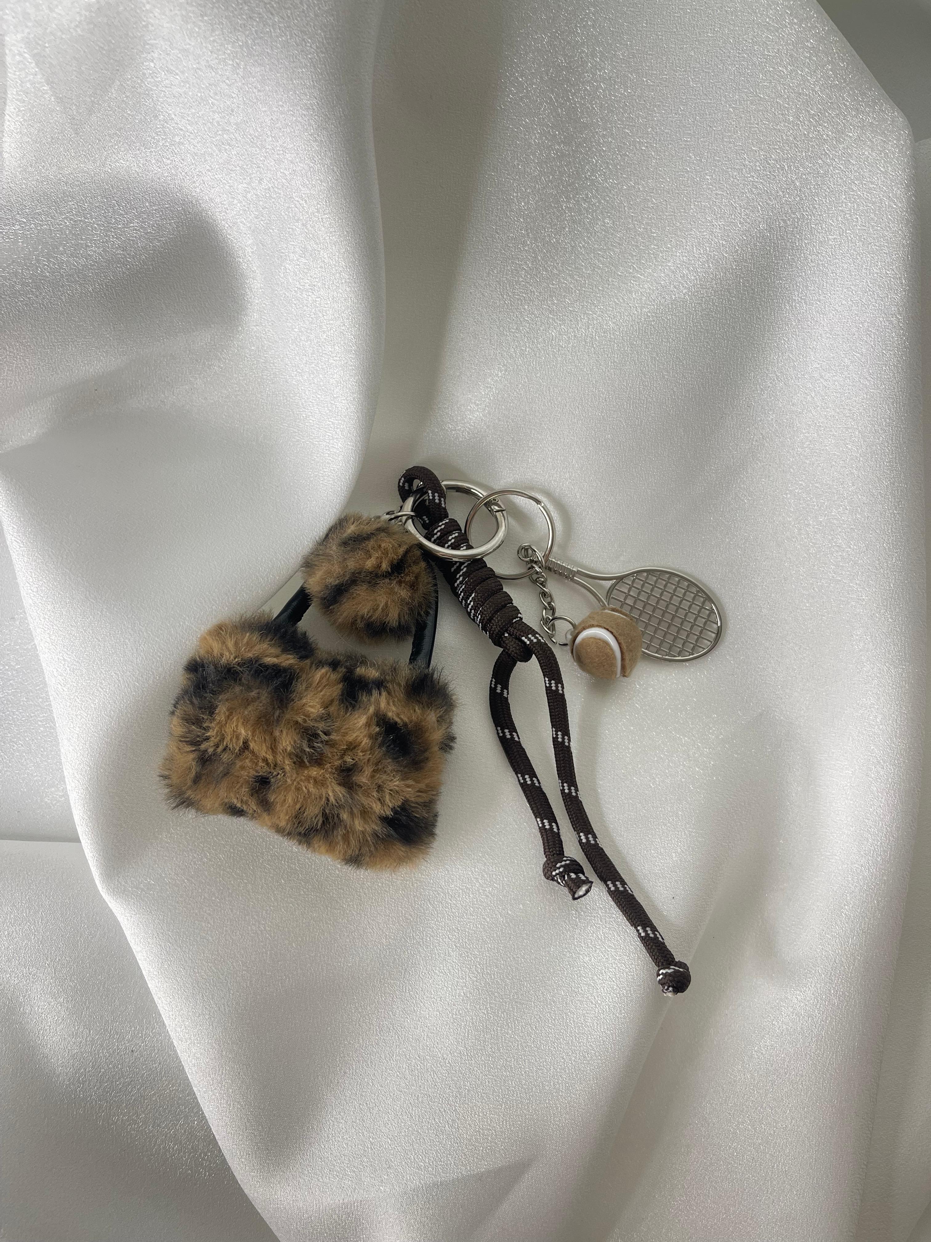 Leopar Çantalı Charm Aksesuar