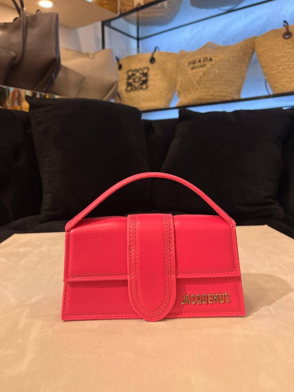 Jacquemus Deri Çanta / A kalite - Koyu Pembe