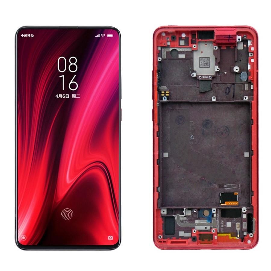 Xiaomi Mi 9t Pro Uyumlu Lcd Ekran Dokunmatik Kırmızı Çıtalı