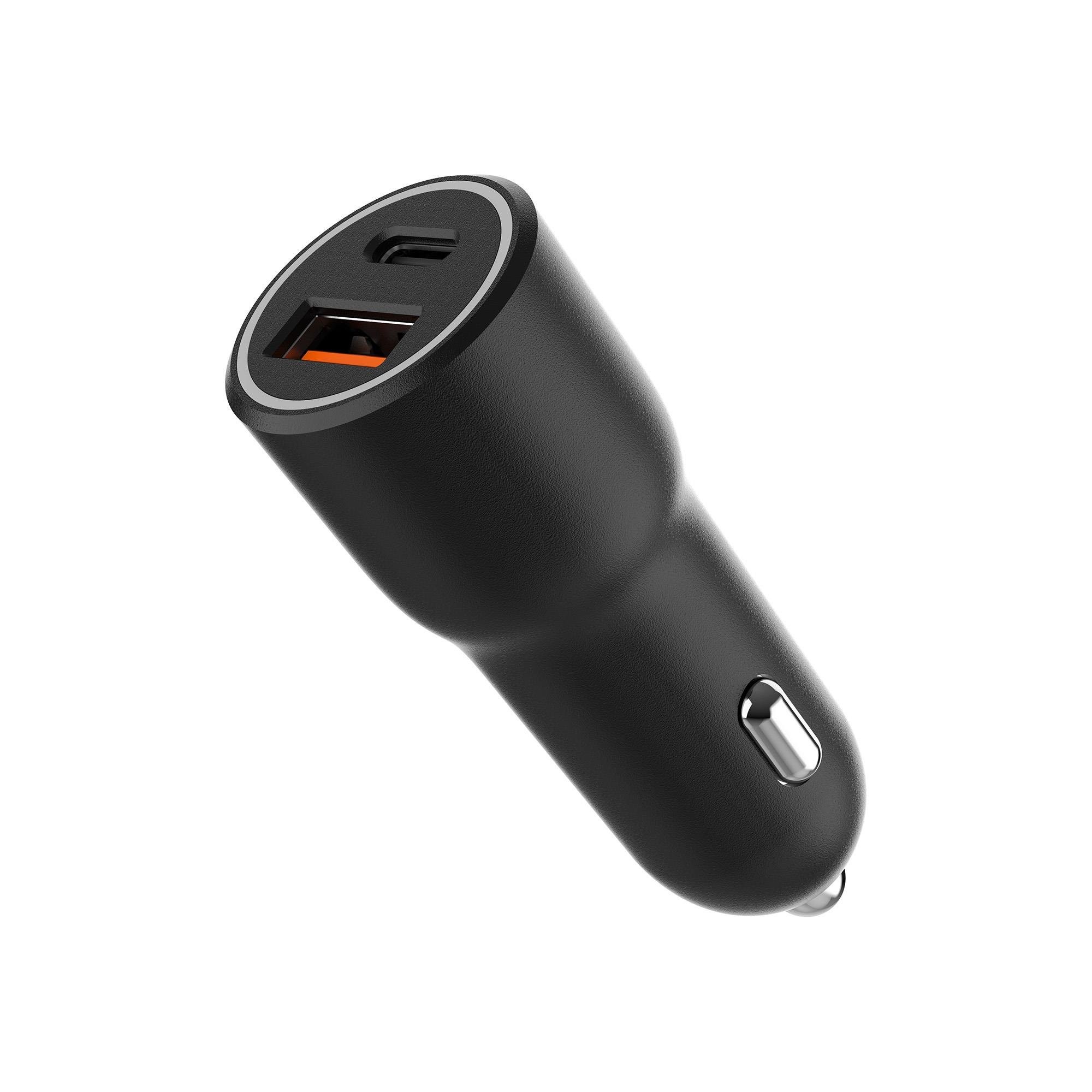 38W QC 3.0 PD Fast Hızlı USB-C / TYPE-C USB-A Çif Çıkışlı Araç içi Çakmaklık Şarj Aleti