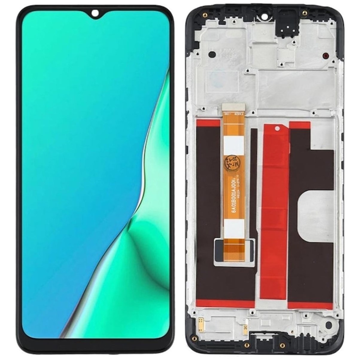 Oppo A15 Lcd Ekran Dokunmatik Siyah Çıtalı