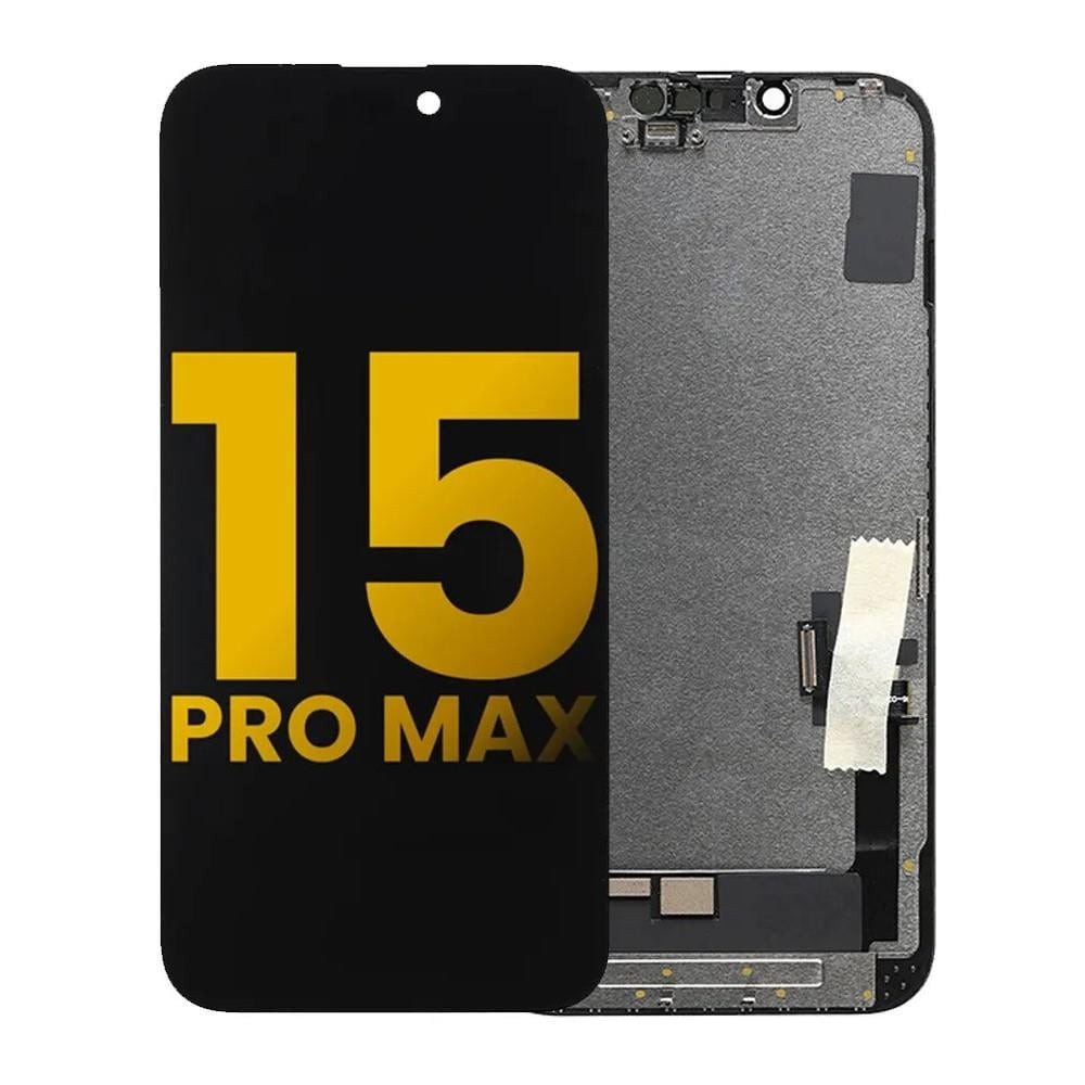 Apple iPhone 15 Pro Max Uyumlu Lcd Ekran Dokunmatik Siyah Servis Revize