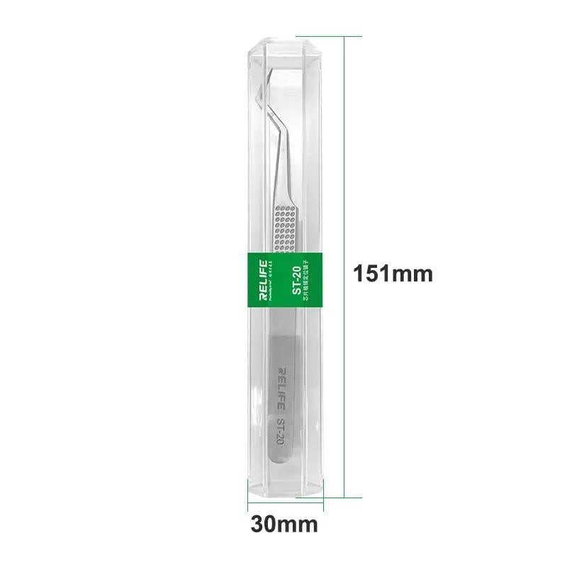 Relife ST-20 Paslanmaz Çelik Hassas Anti-statik Eğik Entegre Cımbızı