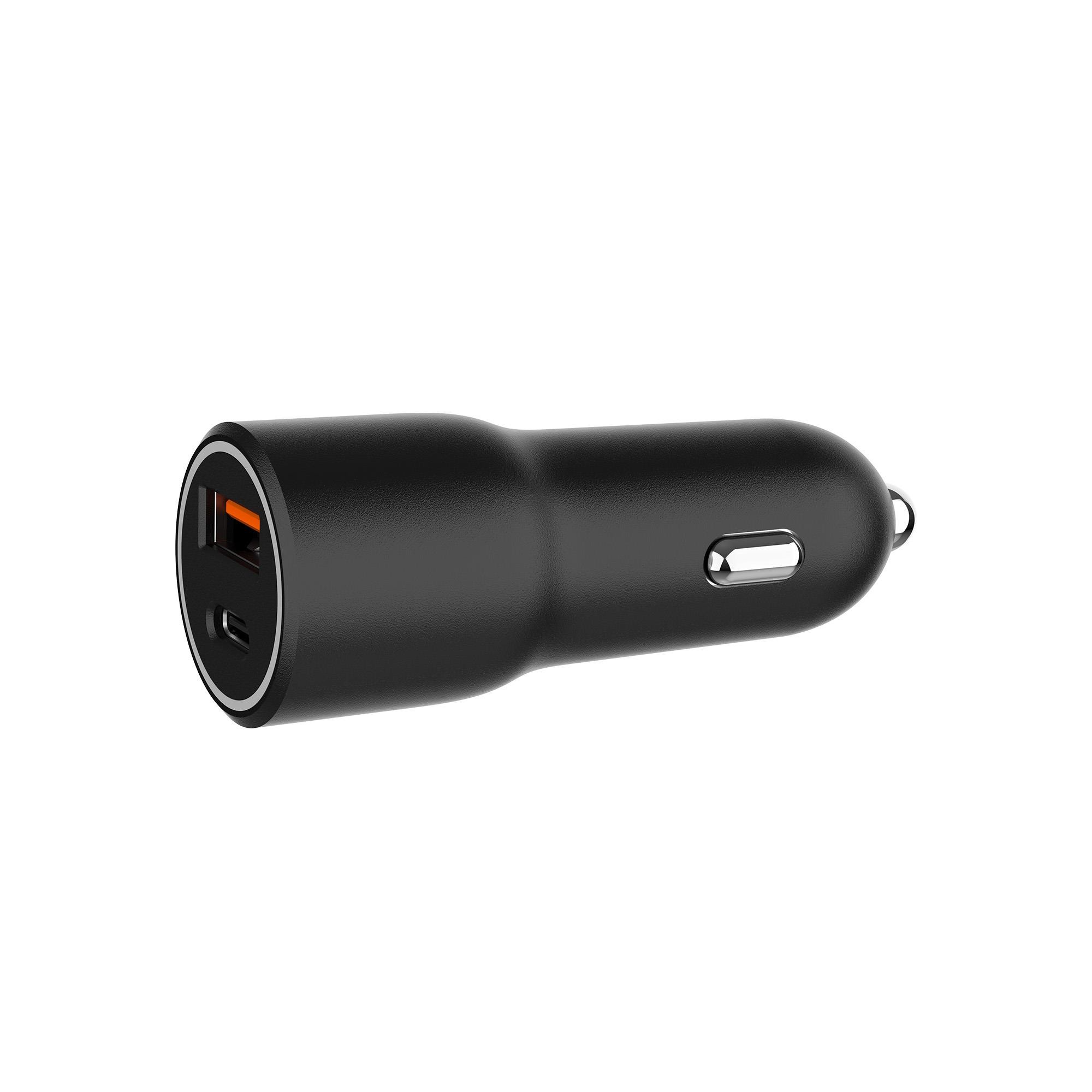38W QC 3.0 PD Fast Hızlı USB-C / TYPE-C USB-A Çif Çıkışlı Araç içi Çakmaklık Şarj Aleti