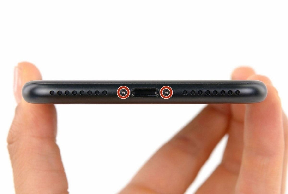 Apple iPhone 7 Plus Uyumlu Alt Vida Siyah 10 Adet