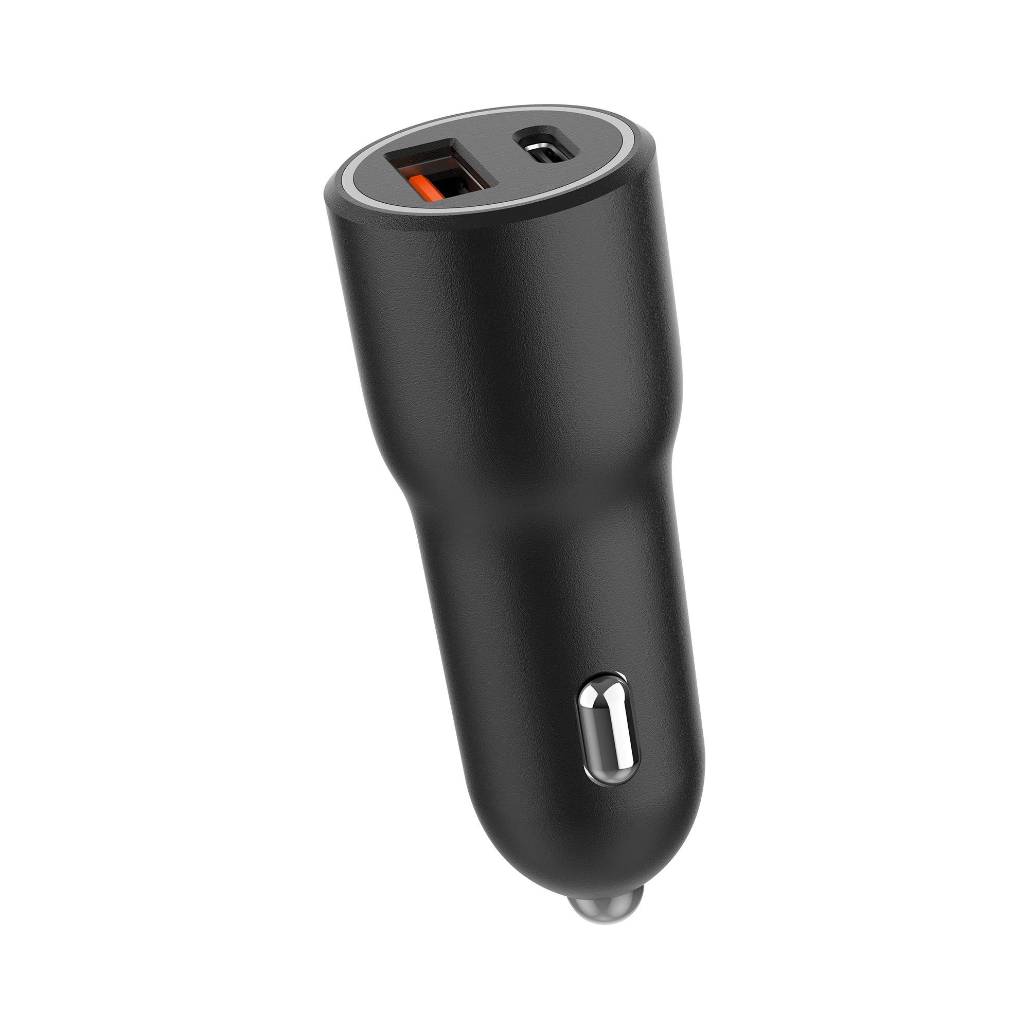 38W QC 3.0 PD Fast Hızlı USB-C / TYPE-C USB-A Çif Çıkışlı Araç içi Çakmaklık Şarj Aleti