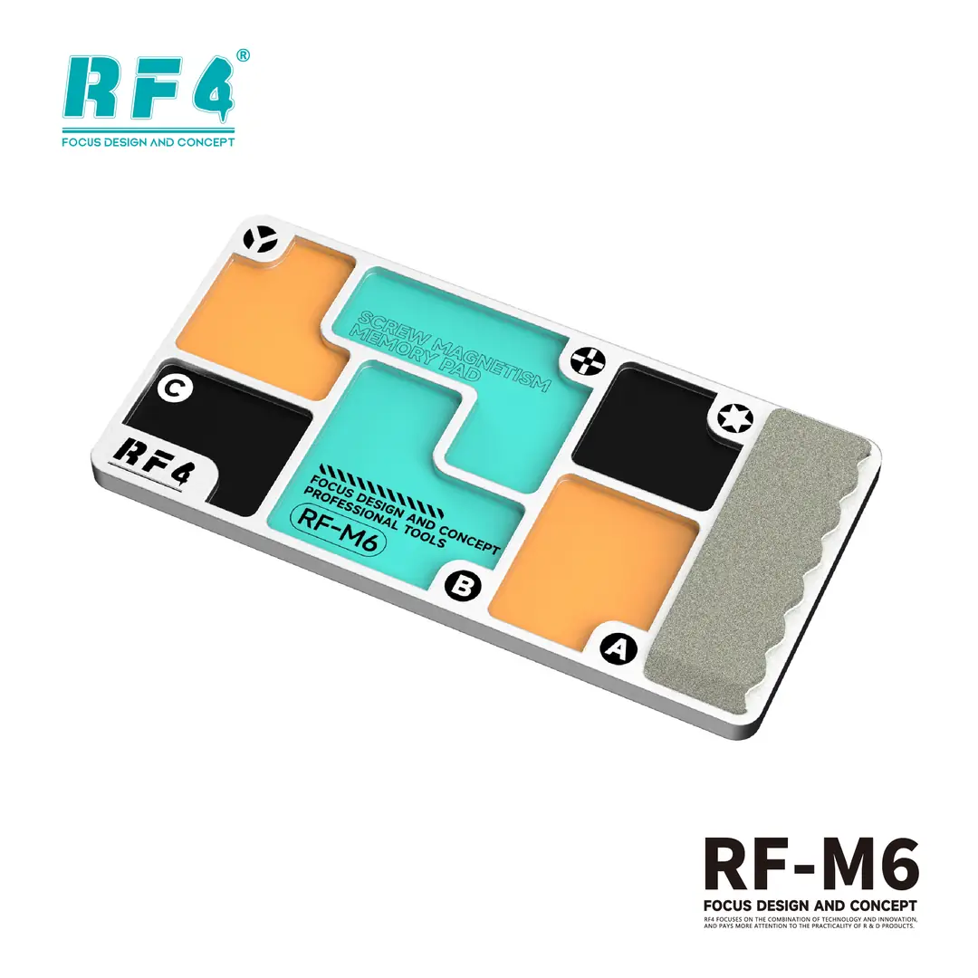 RF4 RF-M6 2’si 1 arada Alüminyum Alaşımlı Vida Saklama Manyetik Tepsisi ve Entegre Bileme Taşı