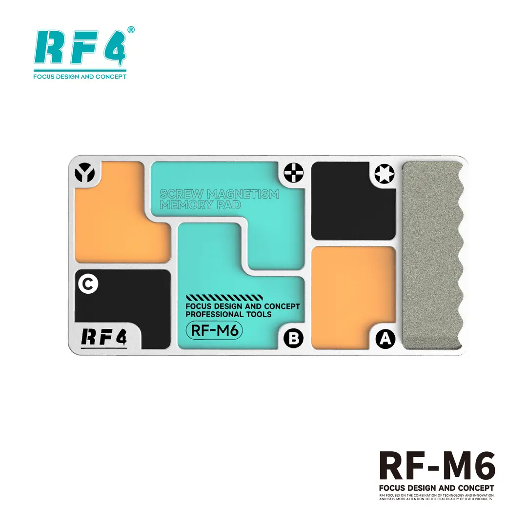 RF4 RF-M6 2’si 1 arada Alüminyum Alaşımlı Vida Saklama Manyetik Tepsisi ve Entegre Bileme Taşı