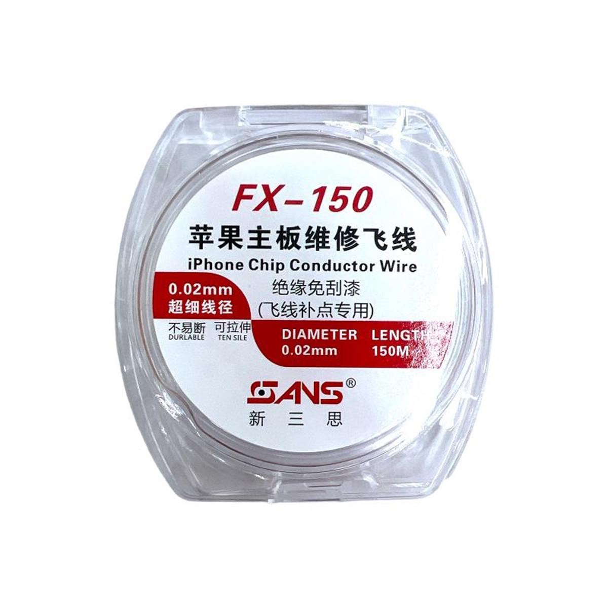 Sans FX-150 Emaye Kaplı İnce Bakır Yol Çekme Teli 0.02mm/150mt
