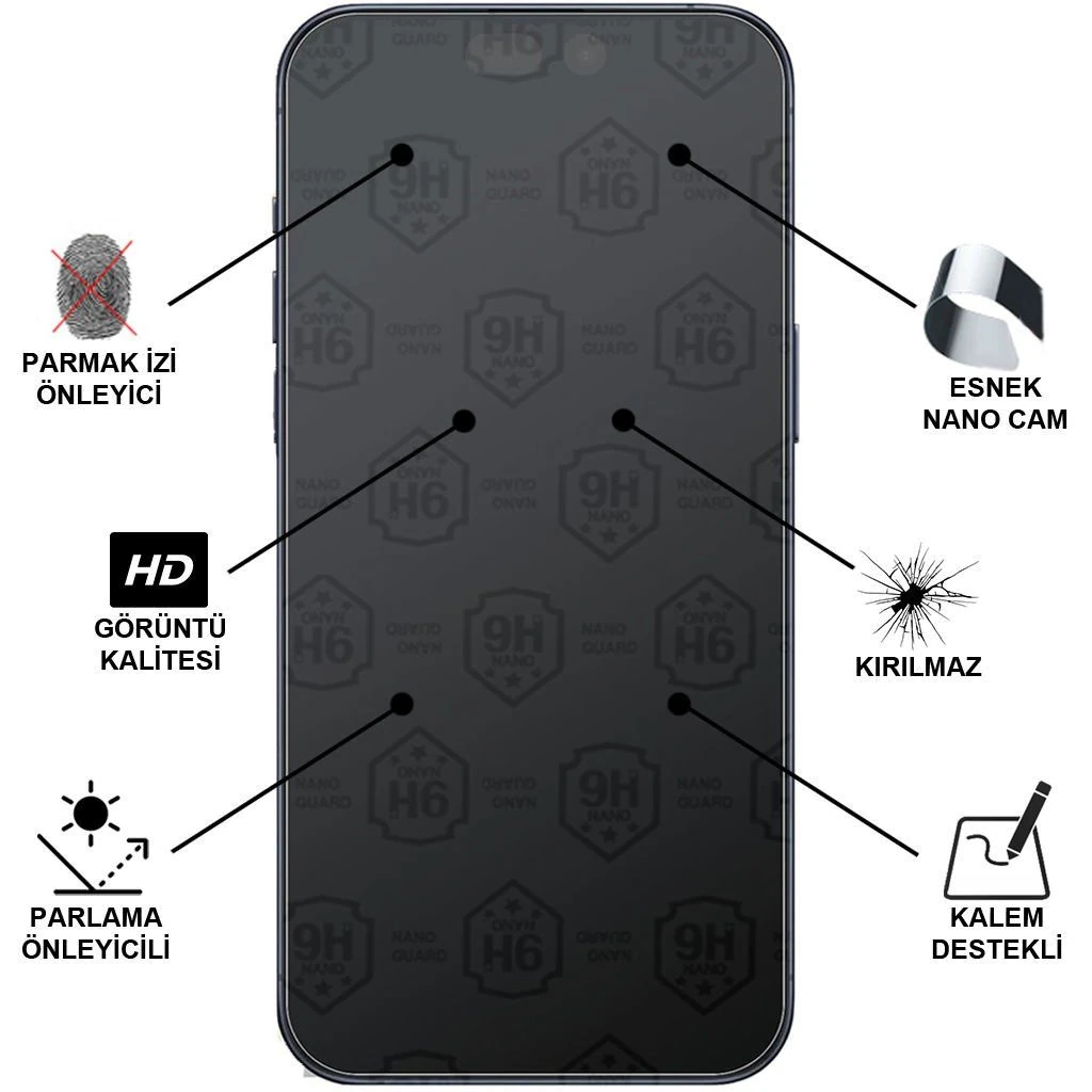 Samsung Galaxy A70 SM-A705 Mat Kırılmaz Cam Nano Ekran Koruyucu