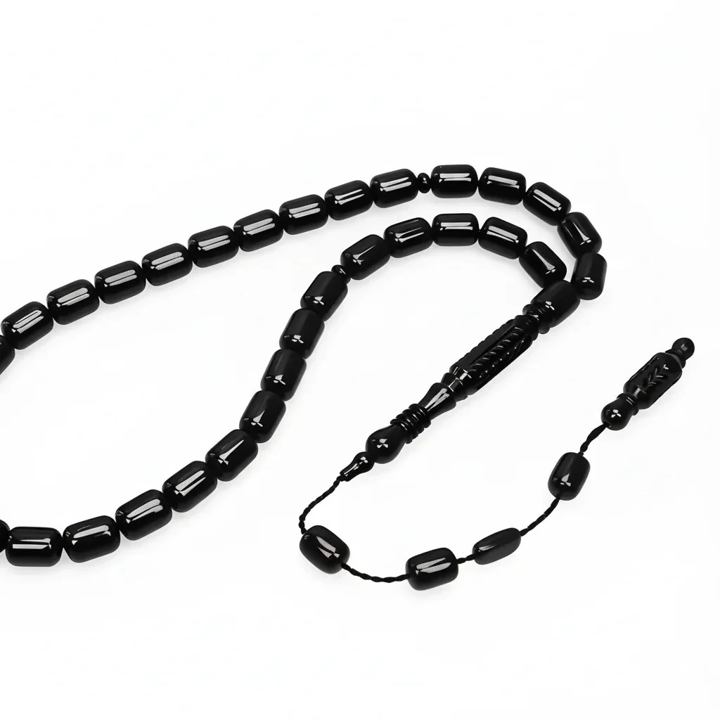 Oltu Taşı Nakkaş İmame  Sade Tespih