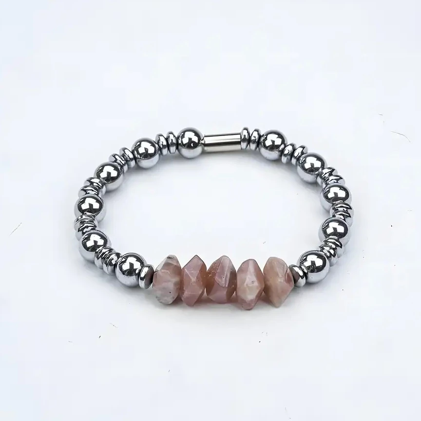 HEMATİT  TAŞI MİSİNA LASTİKLİ BİLEKLİK