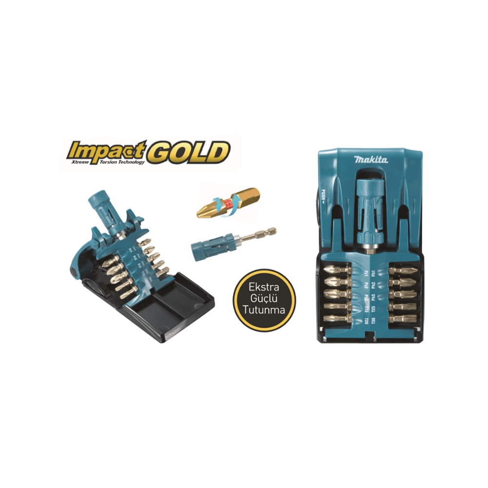 Makita B-30754 11 Parça Impact Gold Mıknatıslı Vidalama Bits Uç Seti