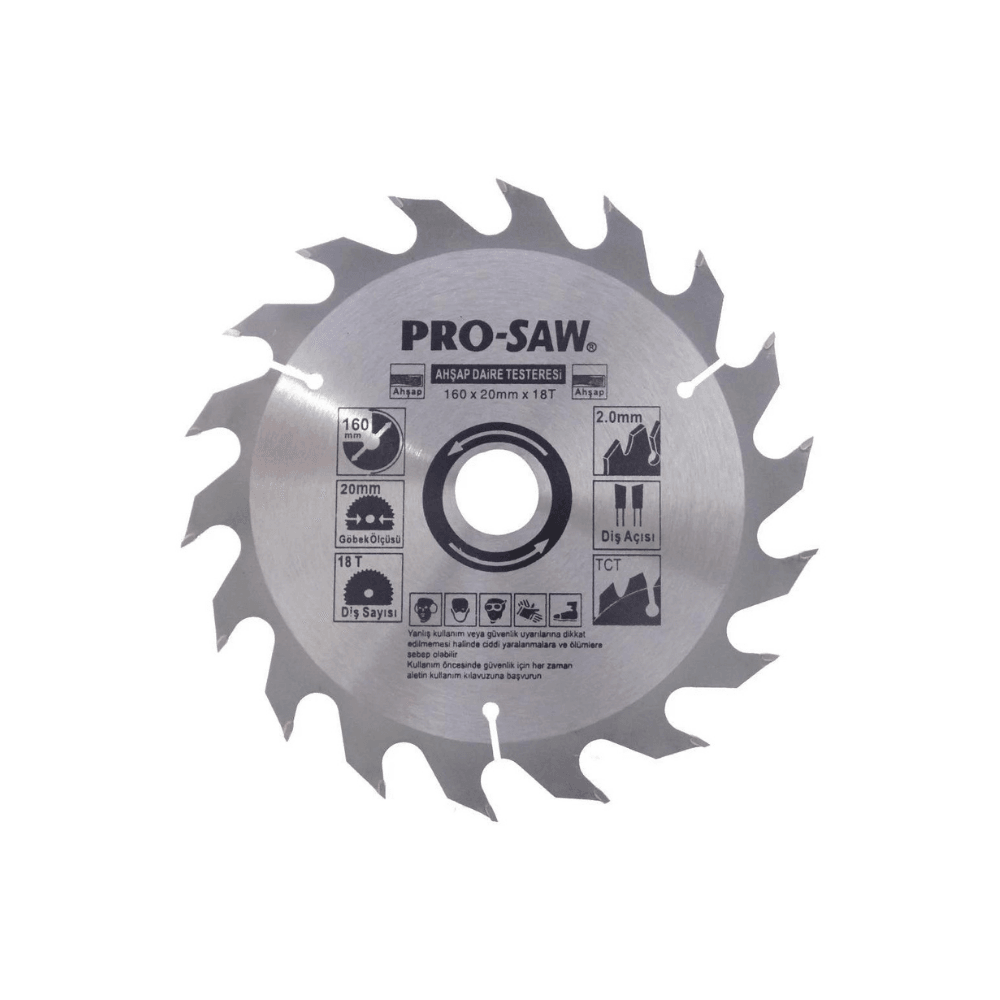 Prosaw PS51207 Ahşap Daire Testere Bıçağı 160x20 mm 18 Diş