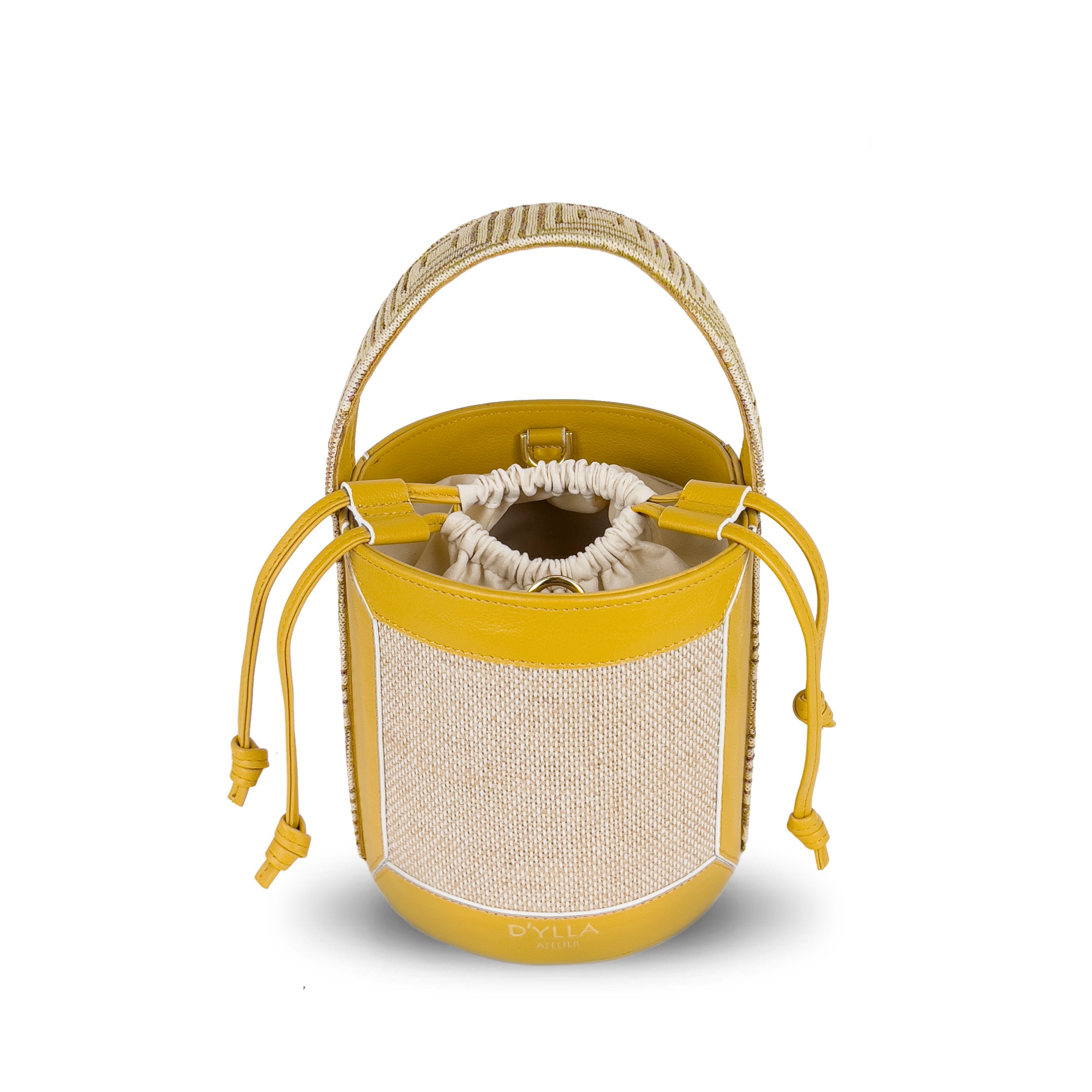 Lena Bucket Bag Mustard-Cream