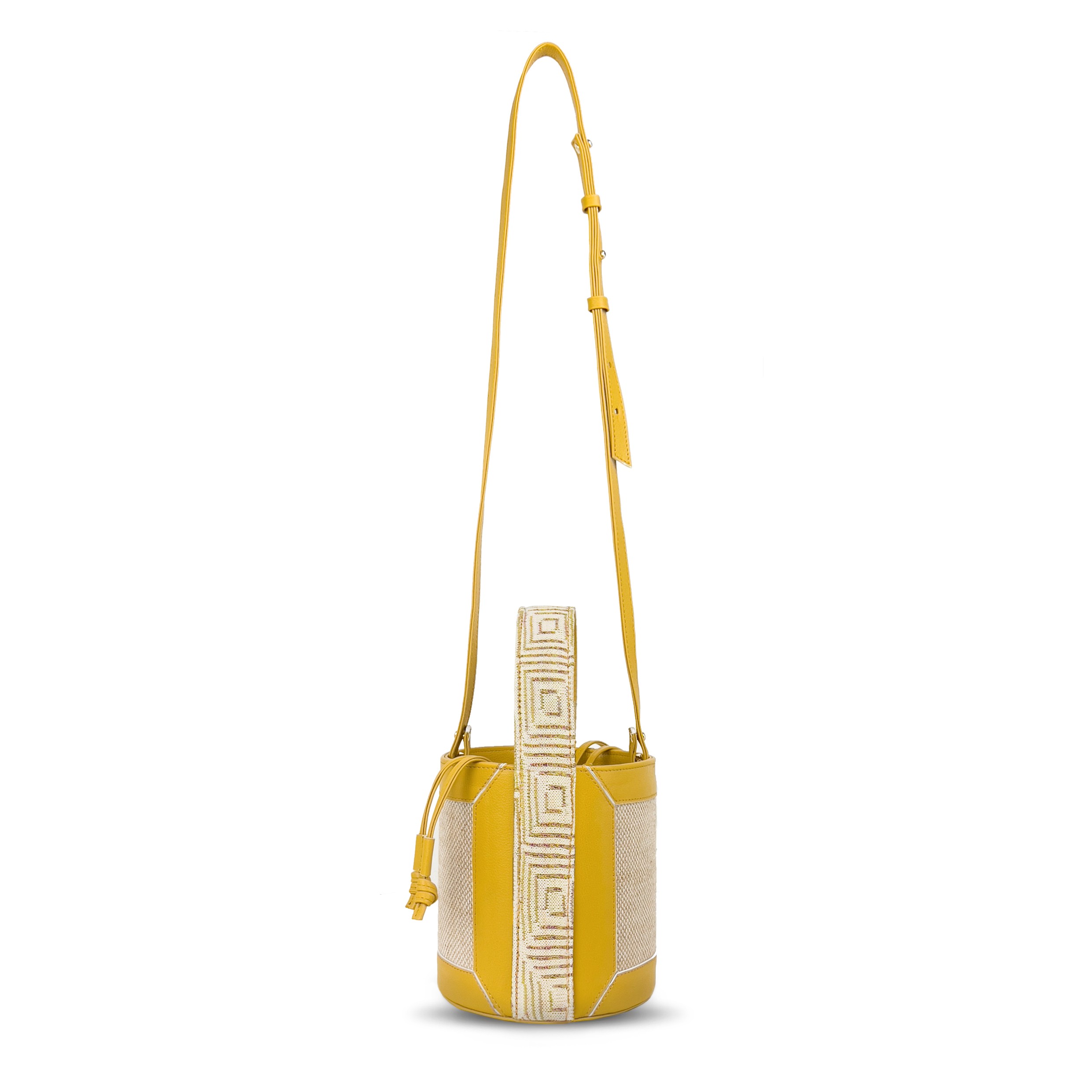 Lena Bucket Bag Mustard-Cream