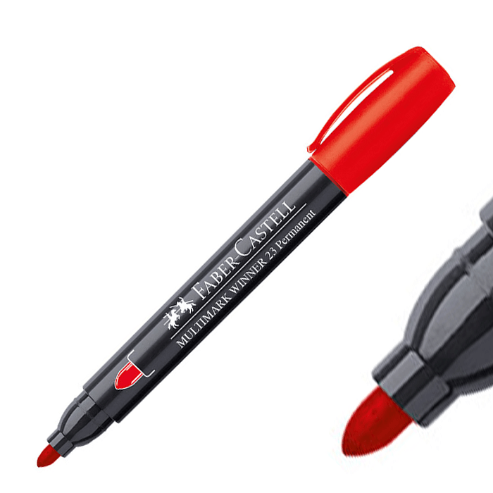 Faber-Castell Permanent Markör Jumbo 23, Kırmızı