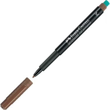 Faber-Castell Asetat Kalemi Permanent (M) Kahve