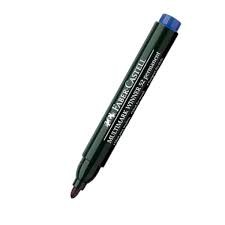 Faber-Castell Permanent Markör 52 Yuvarlak Uç 12'li,Mavi