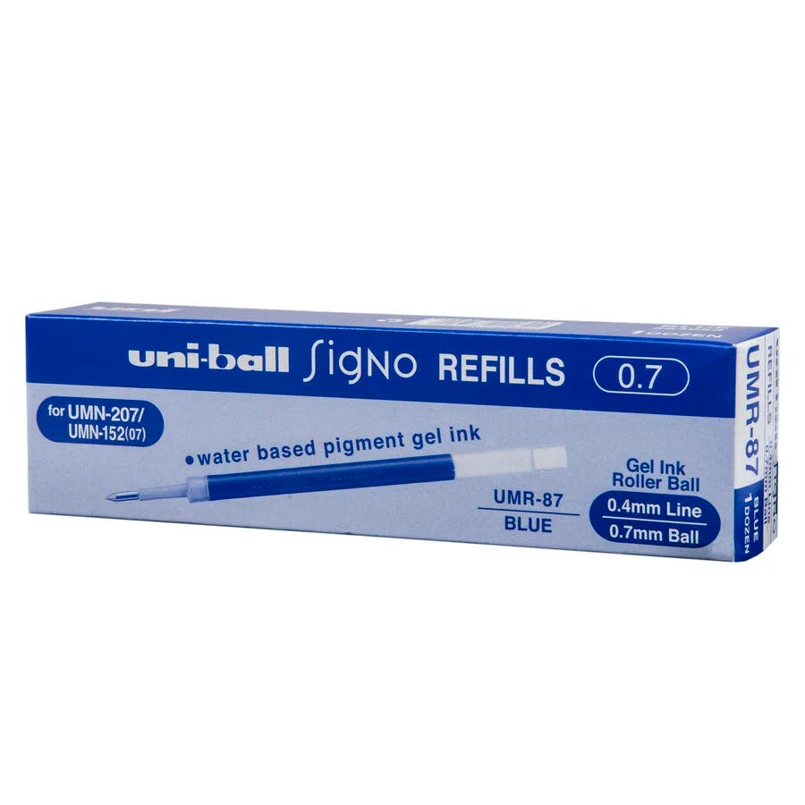 Uni-ball UMR-87 Signo 207 0.7 Jel Kalem Yedeği Mavi