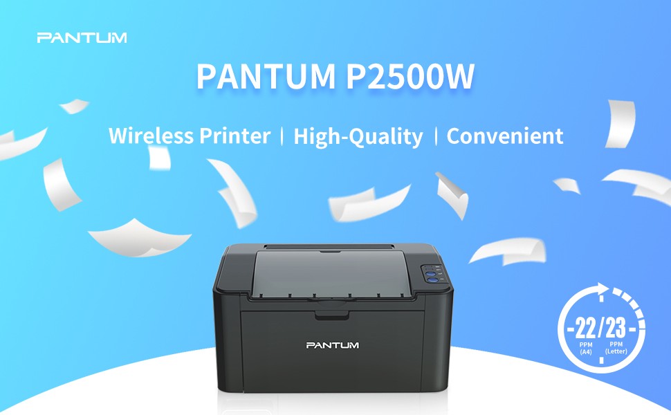 Pantum P2500W A4 Mono Lazer Yazıcı – 22 ppm, USB 2.0 & Wi-Fi