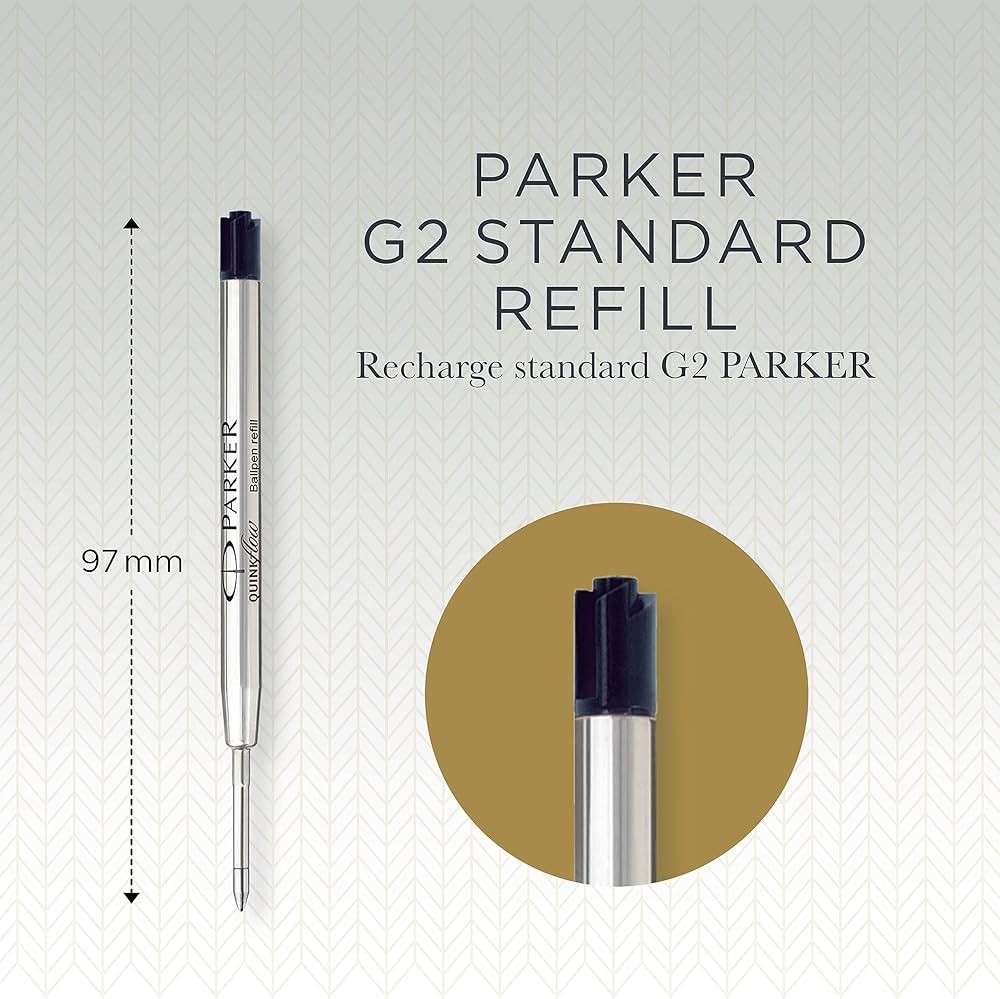 PARKER Quinkflow Tükenmez kalem yedeği, Fine Uç, Siyah