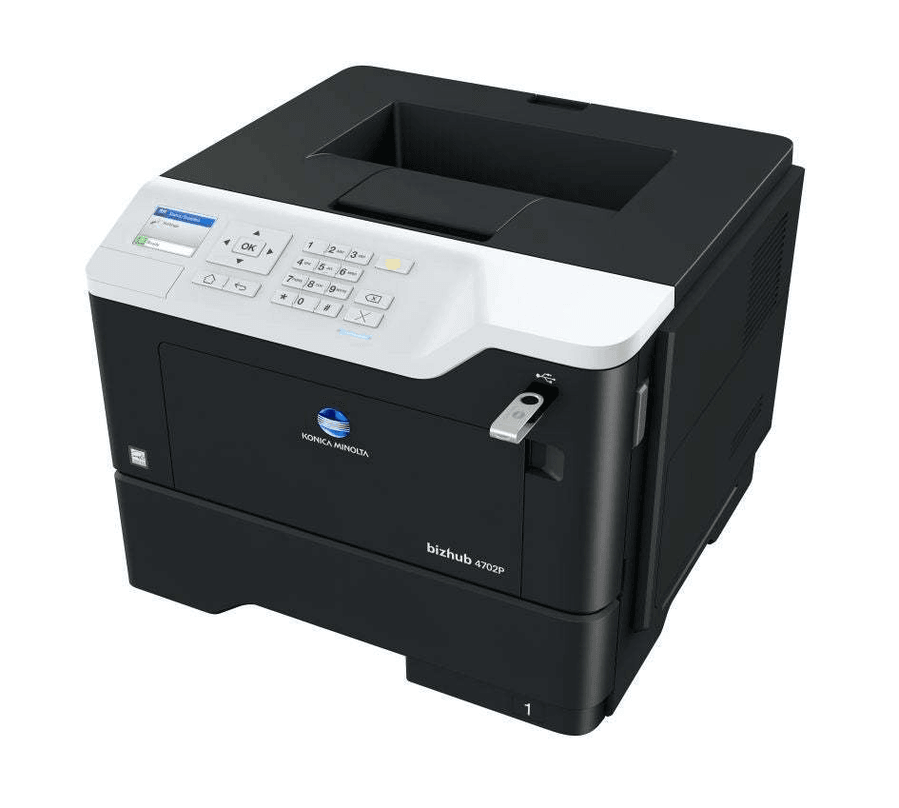 Konica Minolta bizhub 4702P A4 Mono Masaüstü Lazer Yazıcı – 50 ppm, 1.200×1.200 dpi, Otomatik Dubleks & Kablosuz