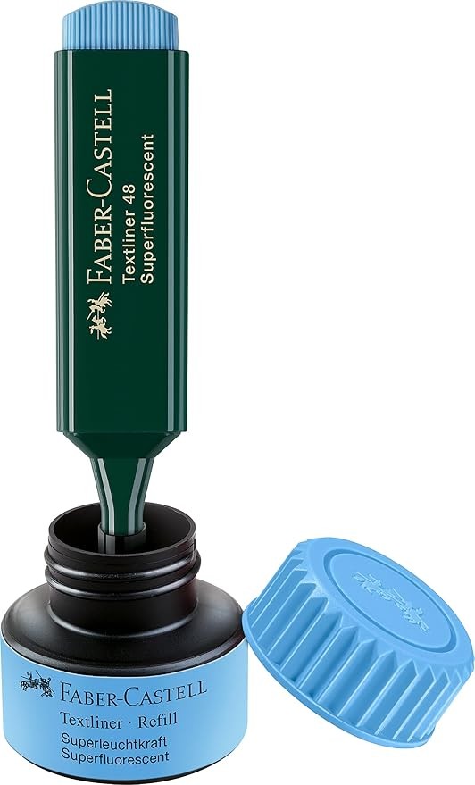 Faber-Castell Fosforlu Kalem Mürekkebi, Mavi