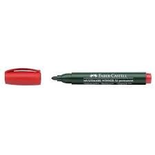 Faber-Castell Permanent Markör 52 Yuvarlak Uç, Kırmızı