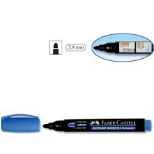 Faber-Castell Permanent Markör 52 Yuvarlak Uç 12'li,Mavi