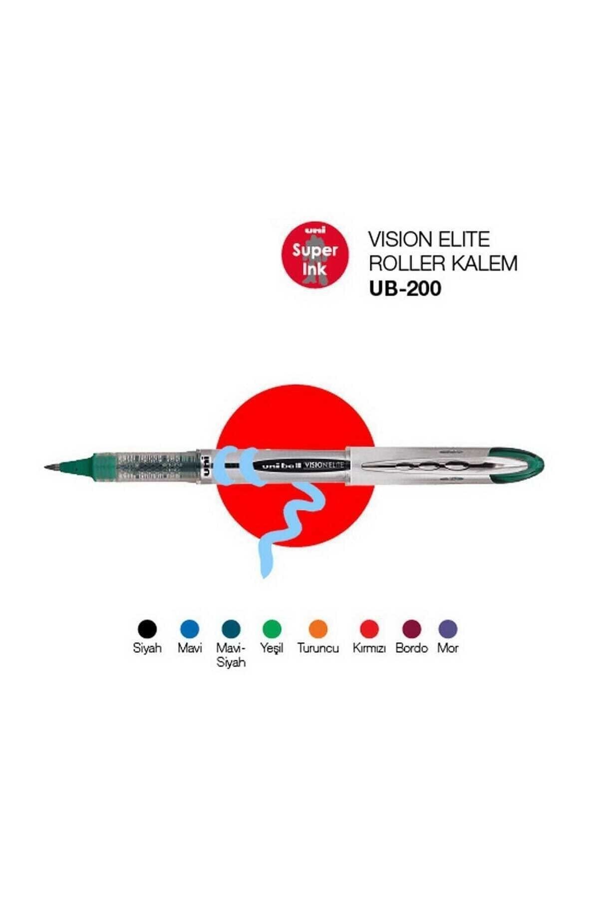 Uni-ball UB-200 Vision Elite 0.8 Roller Kalem Mavi