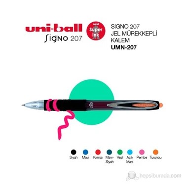 Uni-ball UMN-207 Signo 207 0.7 Mekanik Jel Kalem Mavi