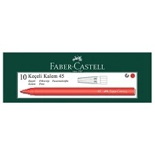 Faber-Castell Keçeli Kalem Kırmızı 10' lu Kutu