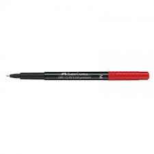 Faber-Castell Asetat Kalemi Permanent (M) Kırmızı
