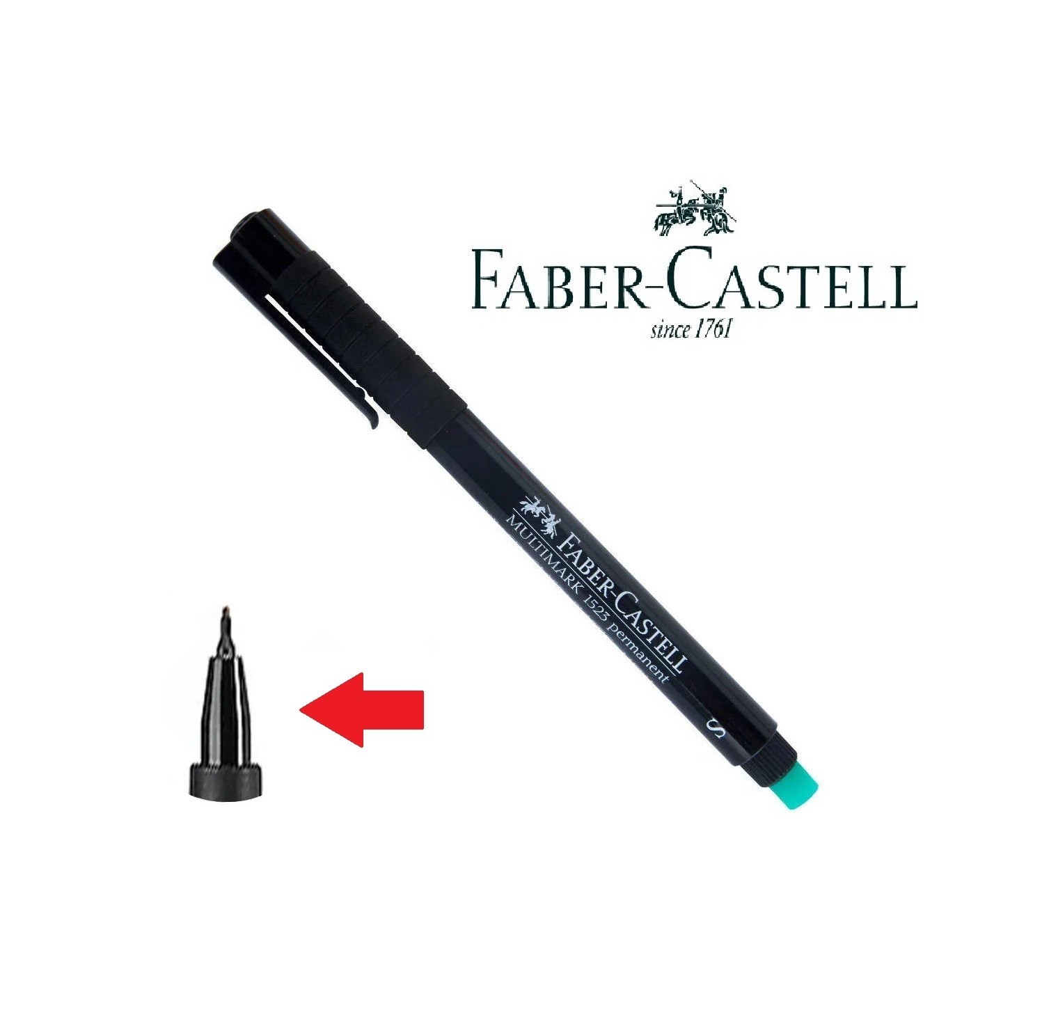 Faber-Castell Asetat Kalemi Permanent (S) Kırmızı